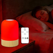 Load image into Gallery viewer, Aoife 670nm Red Light Bedside Lamp 4 Color Modes, Wooden_1