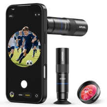 Load image into Gallery viewer, APEXEL 10X Tele-Macro Pro Dual Lens 2-in-1 Compatible with iPhone 17 Promax, Black_1