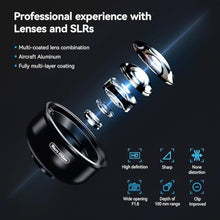 Load image into Gallery viewer, APEXEL Professional Macro Photography Lens for Smartphone Macro Lenses, Black_640