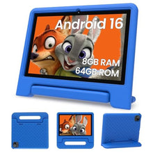 Load image into Gallery viewer, ApoloSignage 2026 Android 16 Kids Tablet, 10 Inch HD Display, 8GB RAM, 64GB ROM (Expandable to 1TB), with Kids Space, Parental Controls, Long-Lasting Battery (Blue)_1