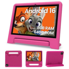 Load image into Gallery viewer, ApoloSignage 2026 Android 16 Kids Tablet, 10 Inch HD Display, 8GB RAM, 64GB ROM (Expandable to 1TB), with Kids Space, Parental Controls, Long-Lasting Battery (Pink)_1