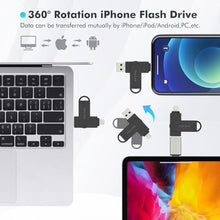 Load image into Gallery viewer, Apple MFi Certified Flash Drive 512GB, Photo Stick for iPhone Memory Stick for Photo/Video Backup Stick, High-Speed USB Thumb Drive for iPhone Storage Compatible for iPhone/iPad/Android/PC (Black)_23