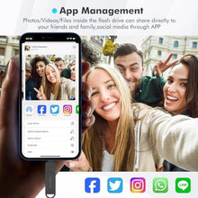 Load image into Gallery viewer, Apple MFi Certified Flash Drive 512GB, Photo Stick for iPhone Memory Stick for Photo/Video Backup Stick, High-Speed USB Thumb Drive for iPhone Storage Compatible for iPhone/iPad/Android/PC (Black)_25