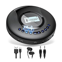 Load image into Gallery viewer, ARAFUNA Portable CD Player Bluetooth with FM Radio, 2000mAh Rechargeable, Black_1