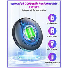 Load image into Gallery viewer, ARAFUNA Portable CD Player Bluetooth with FM Radio, 2000mAh Rechargeable, Black_4979