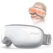 Load image into Gallery viewer, arboleaf Eye Massager with Heat, Heated Eye Massager for Migraines with Compression and Music, Wireless Eye Mask Massager with Heat, 5 Modes Portable Massaging Eye mask for Relieve Eye Strain, White_1