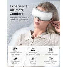 Load image into Gallery viewer, arboleaf Eye Massager with Heat, Heated Eye Massager for Migraines with Compression and Music, Wireless Eye Mask Massager with Heat, 5 Modes Portable Massaging Eye mask for Relieve Eye Strain, White_3855