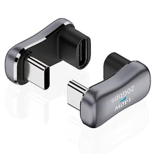 Load image into Gallery viewer, AreMe 180 Degree Angle USB C Adapter 2 Pack, Grey_1