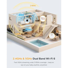 Load image into Gallery viewer, ARENTI Baby Monitor A4 Kit, 2.5K 5G WiFi, 360-Color RGB Night Light,SD Slot, Cream_621