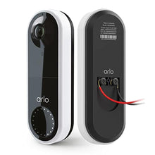 Load image into Gallery viewer, Arlo Essential Wired Video Doorbell - HD Video, 180 View, Night Vision, 2 Way Audio, DIY Installation (wiring required), Security Camera, Doorbell Camera, Home Security Cameras, White - AVD1001_1