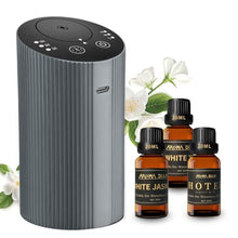 Load image into Gallery viewer, Aroma Diary Waterless Oil Diffuser Starter Kit with Essential Oil, SilvergreyWithEssentialOil_1