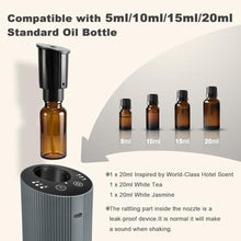 Load image into Gallery viewer, Aroma Diary Waterless Oil Diffuser Starter Kit with Essential Oil, SilvergreyWithEssentialOil_2075