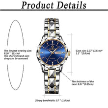 Load image into Gallery viewer, Aroncent Valentines Couple Pair Watches: 2Pcs His and Hers Watches Stainless Steel Waterproof Quartz Analog Wrist Watch - Gifts Set for Lovers Men Women - Style 4_643