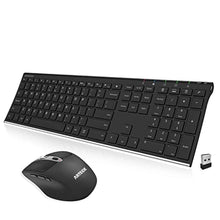 Load image into Gallery viewer, Arteck 2.4G Wireless Keyboard and Mouse Combo Stainless Full Size Keyboard and Ergonomic Mouse with Side Buttons for Computer Desktop PC Laptop and Windows 11/10/8/7 Build in Rechargeable Battery_1