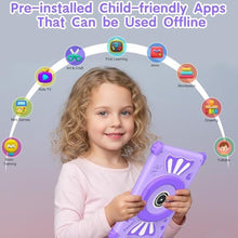 Load image into Gallery viewer, Ascrecem Kids Tablets 7 Inch Android 15 Toddler Tablet for Kids with 2.4G+5G WiFi6 Penta Core 6GB RAM 32GB ROM Childrens Tablet Dual Camera 128GB Expandable Parental Control Educational Games (Purple)_174