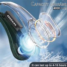 Load image into Gallery viewer, ASNUG Neck Fan,Portable Bladeless Neck Fan, USB Rechargeable Personal Fan, 4000 mAh Battery Operated Wearable Fan, 3 Speeds Adjustable,Faster Cooling, Ultra Quiet, Suitable for Home, Office, Sports, Green_6892
