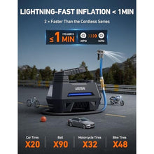Load image into Gallery viewer, AstroAI AIRUN H Tire Inflator Portable Air Compressor,Fast Inflation Electric Air Pump for Car Tires-Car Accessories,9.8Ft Cord-12VDC-Powered Auto Shut-Off with Digital Pressure Gauge,LED Light,Blue_161