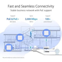 Load image into Gallery viewer, ASUS ExpertWiFi EBA63 AX3000 Dual-Band WiFi 6 (802.11ax) PoE Access Point, Support up to 5 SSIDs and VLAN, Self-Defined Network, Support PoE & PoE+, Easy Management app, AiMesh Compatible, WHITE_903