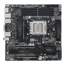 Load image into Gallery viewer, ASUS Pro WS B850M-ACE SE AMD AM5 B850 mATX MicroATX Business motherboard, PCIe 5.0 x 16, DDR5, 2x PCIe 5.0 M.2, PCIe 5.0 MCIO, U.2, 10G & 2.5G LAN, USB4, ASUS Control Center Express Remote Management, BLACK_2109