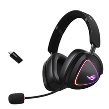 Load image into Gallery viewer, ASUS ROG Delta II Wireless Gaming Headset with Detachable Mic Tri-Mode (BT, 2.4GHz, 3.5mm), 50mm Titanium-Plated Drivers, 110Hr Battery, Lightweight, for PC, PS5, PS4, Xbox, Switch, Mobile - Black_1