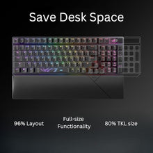 Load image into Gallery viewer, ASUS ROG Strix Scope II 96 Wireless Mechanical Gaming Keyboard 96% Full-Size, Tri-Mode Connectivity, Hot Swappable Pre-lubed ROG NX Snow Linear Switches, PBT Keycaps, RGB, PC/Mac Support-Black_7728