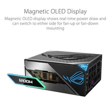 Load image into Gallery viewer, ASUS ROG Thor 1000W Platinum III PSU (80 Plus Platinum Certified, ATX 3.1, GaN MOSFET, GPU-First Intelligent Voltage Stabilizer, Magnetic OLED Display, Turbo Mode, 10-Year Warranty), BLACK_958