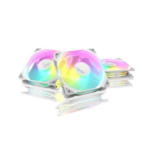 Load image into Gallery viewer, ASUS TUF Gaming TR120 120mm ARGB White Reverse Fan Blade Triple Pack 28mm Fan Frame, 2.75mm H2O Static Pressure, 76.3 CFM Airflow, Double-Layer LED Array, Aura sync, PWM, 2 Year Warranty_1
