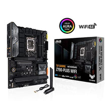 Load image into Gallery viewer, ASUS TUF Gaming Z790-Plus WiFi LGA 1700(Intel 14th,12th &13th Gen) ATX Gaming Motherboard(PCIe 5.0,DDR5,4xM.2 Slots,16+1 DrMOS,WiFi 6,2.5Gb LAN,Front USB 3.2 Gen 2 Type-C,Thunderbolt 4(USB4),Aura RGB), BLACK_184