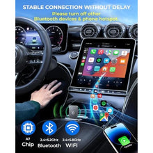 Load image into Gallery viewer, AuroraLink Wireless Carplay Adapter for Apple iPhone & Android Auto 2-in-1 Fast & Stable Carplay Wireless Adapter Convert Wired to Wireless Car Play Dongle for iOS 10+/Android 11+ (Grey)_455