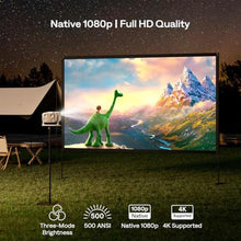 Load image into Gallery viewer, Aurzen BOOM mini Google TV Outdoor Smart Projector with Voice Control, Family Mode, 20W Dolby Audio, WiFi & Bluetooth, 4K Supported Movie Projector for Backyard/Bedroom/Home Theater/Ceiling, Off-white, Offwhite_5558