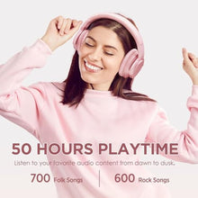 Load image into Gallery viewer, AUSDOM Wireless Headphones Noise Cancelling: Bluetooth Over Ear ANC Headphones with 50H Playtime, Microphone, Deep Bass, Hi-Fi Sound, Comfortable Ear Cushions for Travel Work, Rose Gold, RoseGold_266