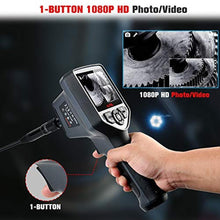 Load image into Gallery viewer, Autel MaxiVideo MV480 Inspection Camera, 1080P HD Industrial Endoscope with Light, Dual Cameras, 10-Level Adjustable LED, 7X Zoom, Snake Borescope with Audio Annotation, 360Rotation, Up of MV460, black_2189