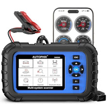 Load image into Gallery viewer, AUTOPHIX OBD2 Scanner Diagnostic Tool Car Scanner for Engine Transmission ABS SRS, 12V Battery Tester, Diagnostic Scan Tool for ABS Airbag, Check Engine Code Reader with Lifetime Free Updates, BLUE_1