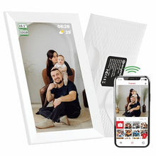 Load image into Gallery viewer, Avyona 10.1 Inch WiFi Digital Picture Frame with Touchscreen | Share Photos & Videos Anywhere Using Frameo | HD Display, Built-in 32GB Memory, Smart Orientation | Modern Gift for Home - Frost White_1