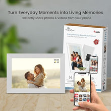 Load image into Gallery viewer, Avyona 10.1 Inch WiFi Digital Picture Frame with Touchscreen | Share Photos & Videos Anywhere Using Frameo | HD Display, Built-in 32GB Memory, Smart Orientation | Modern Gift for Home - Frost White_183
