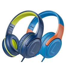 Load image into Gallery viewer, awatrue 2PCS Kids Headphones for School Travel, 85/94dB Safe Volume Limit, 3.5mm Jack, HD Mic, Portable Wired Headphone with Shareport, Stereo Sound On-Ear Headphones for Toddler Kids Girls Boys, Pack_1