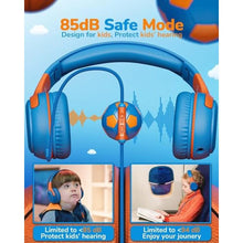 Load image into Gallery viewer, awatrue 2PCS Kids Headphones for School Travel, 85/94dB Safe Volume Limit, 3.5mm Jack, HD Mic, Portable Wired Headphone with Shareport, Stereo Sound On-Ear Headphones for Toddler Kids Girls Boys, Pack_6592