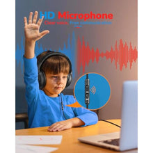 Load image into Gallery viewer, awatrue Kids Headphones for School Travel, 85/94dB Safe Volume Limit, 3.5mm Jack, HD Mic, Portable Wired Headphone with Shareport, Stereo Sound On-Ear Headphones for Toddler Kids Girls Boys Black_6382