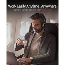 Load image into Gallery viewer, awatrue USB Headset with Microphone for PC Laptop - Headphones with Noise Cancelling Microphone for Computer,On-Ear Wired Office Call Center Headset for Boom Skype Webinars,Lightweight-Apricot_4477