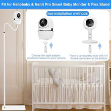 Load image into Gallery viewer, Baby Monitor Floor Stand Holder Mount for Hellobaby HB6550 HB65/HB66/HB248, Nanit Pro & Flex Stand, Momcozy,VTech VM901/VM819/RM7764 Baby Camera Monitor,Adjustable Height Flexible Baby Monitors Holder, White_169