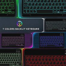 Load image into Gallery viewer, Backlit Bluetooth Keyboard Small Portable Wireless Keyboard Rechargeable Illuminated for Android Samsung Tablet Cell Phone Smartphone iPad A16 11th 10th Generation iPad Pro Air Mini iPhone (Black)_7085