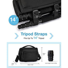 Load image into Gallery viewer, BAGSMART Small Camera Sling Bag for Photographers, Compact Camera Shoulder Bags for DSLR/SLR/Mirrorless Cameras, Waterproof Crossbody Camera Case with Tripod Holder, Black_8168