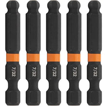 Load image into Gallery viewer, Ball-End Hex 7/32" Impact Driver Bit - Railer Allen Wrench Drill Hex Bits. 1/4 Quick Release S2 Steel 2 inch 7/32" Ball-End Hex Bits. (5 Pack)_1
