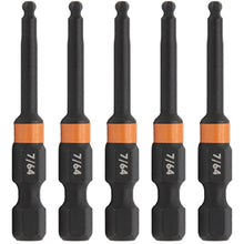 Load image into Gallery viewer, Ball-End Hex 7/64" Impact Driver Bit - Railer Allen Wrench Drill Hex Bits. 1/4 Quick Release S2 Steel 2 inch 7/64" Ball-End Hex Bits. (5 Pack)_1
