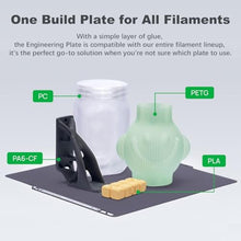 Load image into Gallery viewer, Bamboo Engineering Plate for Bambu Lab X2D/P2S/P1S/P1P/X1C/A1, High-Temperature Build Plate for All Filaments, Smooth Surface, Durable Coating, Strong Adhesion with Glue, 3D Printer Platform, ForPSPSPPXXCA_2191