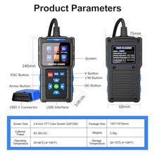 Load image into Gallery viewer, BAOLEXIN OBD2 Scanner Diagnostic Tool,2.4-inch TFT Color Screen, Car Code Reader OBDII/EOBD Scan Tool, Check Engine Light/Read Clear Fault Codes/Smog Check/DTC Lookup Live Data Stream_1775