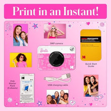 Load image into Gallery viewer, Barbie x Kodak Printomatic Full-Color Instant Print Digital Camera 5MP Portable Barbie Camera Prints Colorful 2x3 Sticky-Back Photos Signature Style, SignatureStyle_1454