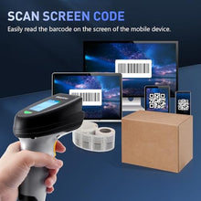 Load image into Gallery viewer, Barcode Scanner Wireless, QR Code Scanner Handheld Bar Code Scanners with Base 2 in 1 USB Wired Connection & 2.4G Wireless 1D&2D&PDF417 Data Matrix Automatic Barcode Reader, NSPT_177