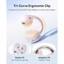 Load image into Gallery viewer, Baseus Bass BC1 Open Ear Earbuds Clip-On Headphones, Open-Ring Comfort with Tri-Curve Snug Clip, Powerful Sound with SuperBass, 4-Mic Clear Calls, IP55 Waterproof, 38H Playtime, Pink_1796