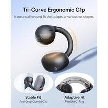 Load image into Gallery viewer, Baseus Bass BC1 Open Ear Earbuds Clip-On Headphones, Open-Ring Comfort with Tri-Curve Snug Clip, Powerful Sound with SuperBass, 4-Mic Clear Calls, IP55 Waterproof, 38H Playtime, Lightweight, SpaceBlack_341